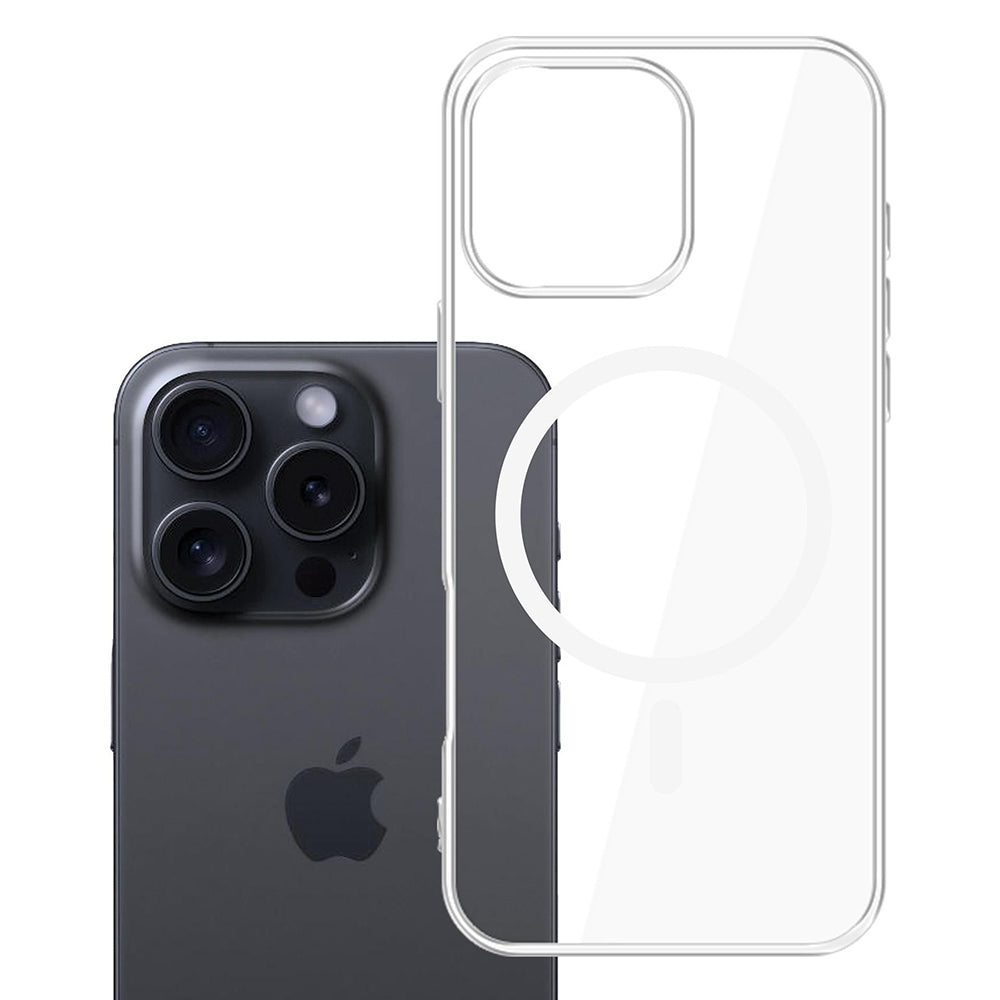 MagSafe-kuori Apple iPhone 16 Pro Maxille, 3MK, Clear MagCase, Läpinäkyvä