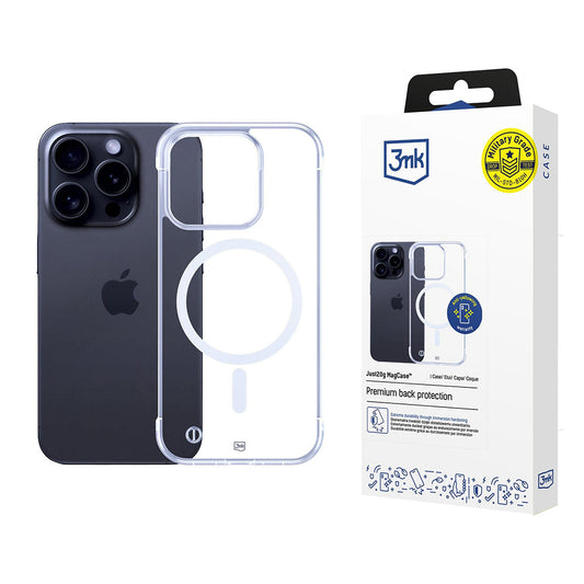 MagSafe-kuori Apple iPhone 16 Pro Maxille, 3MK, Just20g, Läpinäkyvä
