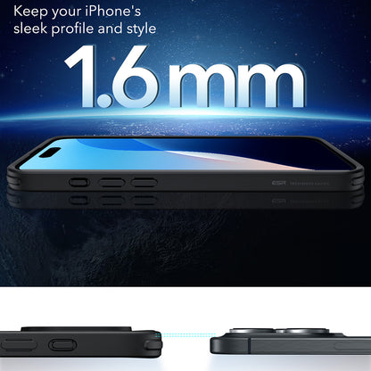 MagSafe-kuori Apple iPhone 16 Pro Maxille, ESR, Classic Hybrid, Musta satiini