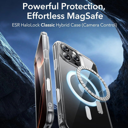 MagSafe-kotelo Apple iPhone 16 Pro Maxille, ESR, Classic Hybrid Slide, Satinoitu Musta