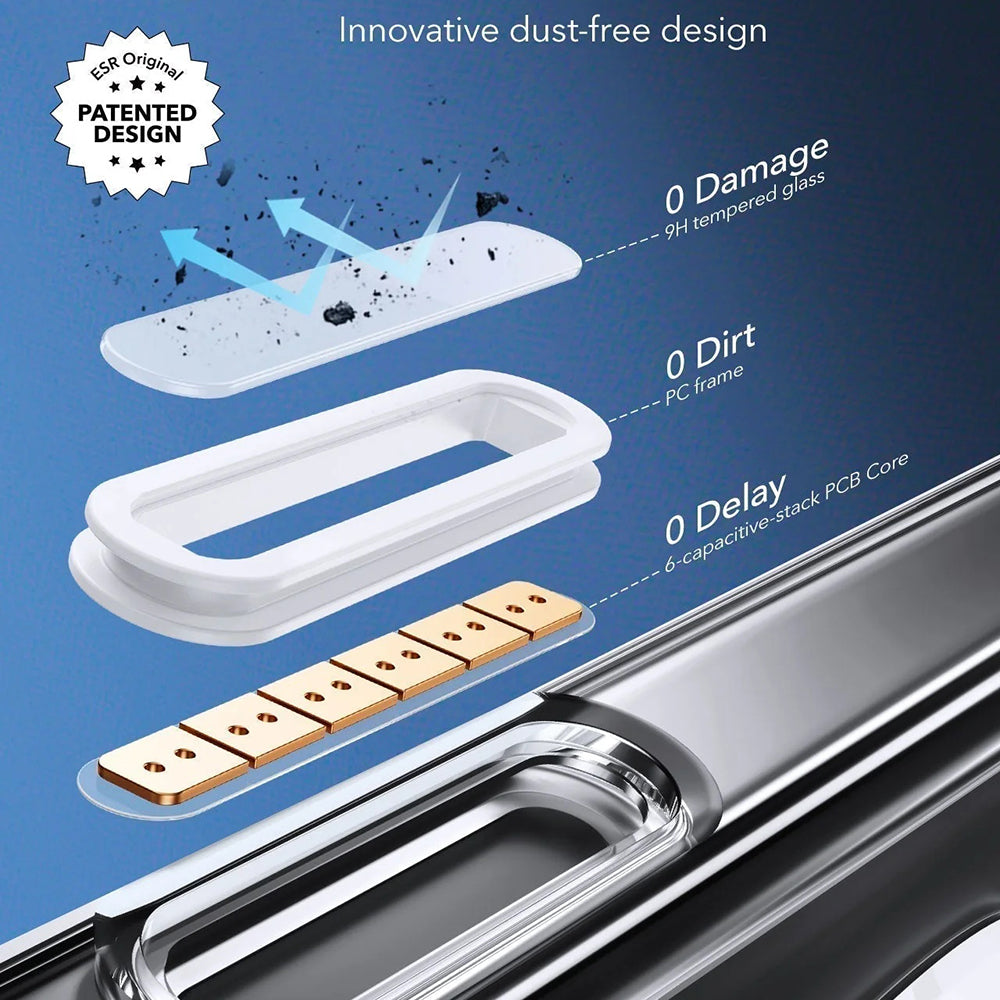 MagSafe-kotelo Apple iPhone 16 Pro Maxille, ESR, Classic Hybrid Slide, Läpinäkyvä Musta