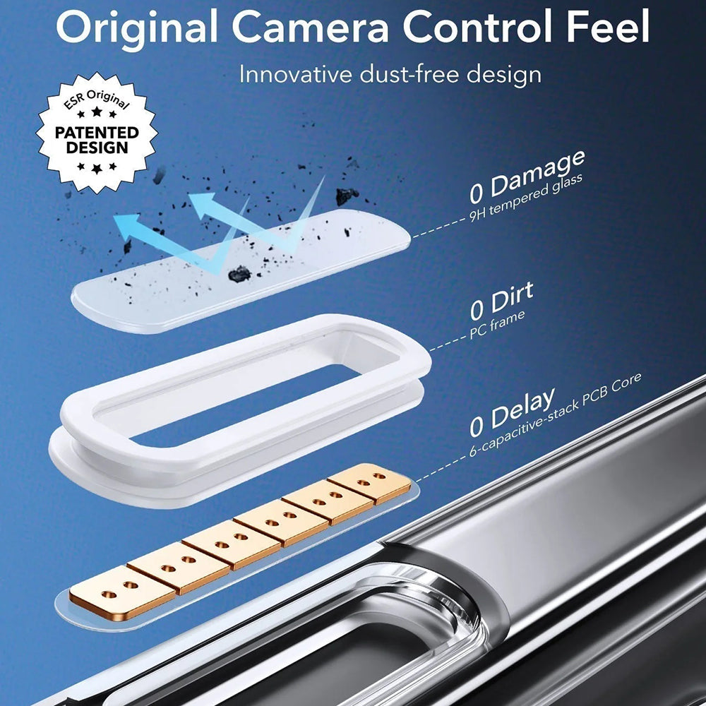 MagSafe-kotelo Apple iPhone 16 Pro Max:lle, ESR, Classic Hybrid Slide, Läpinäkyvä