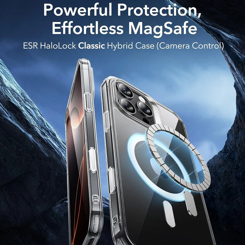 MagSafe-kotelo Apple iPhone 16 Pro Max:lle, ESR, Classic Hybrid Slide, Läpinäkyvä