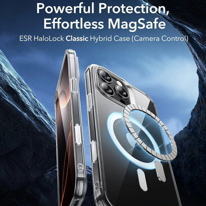 MagSafe-kotelo Apple iPhone 16 Pro Max:lle, ESR, Classic Hybrid Slide, Läpinäkyvä