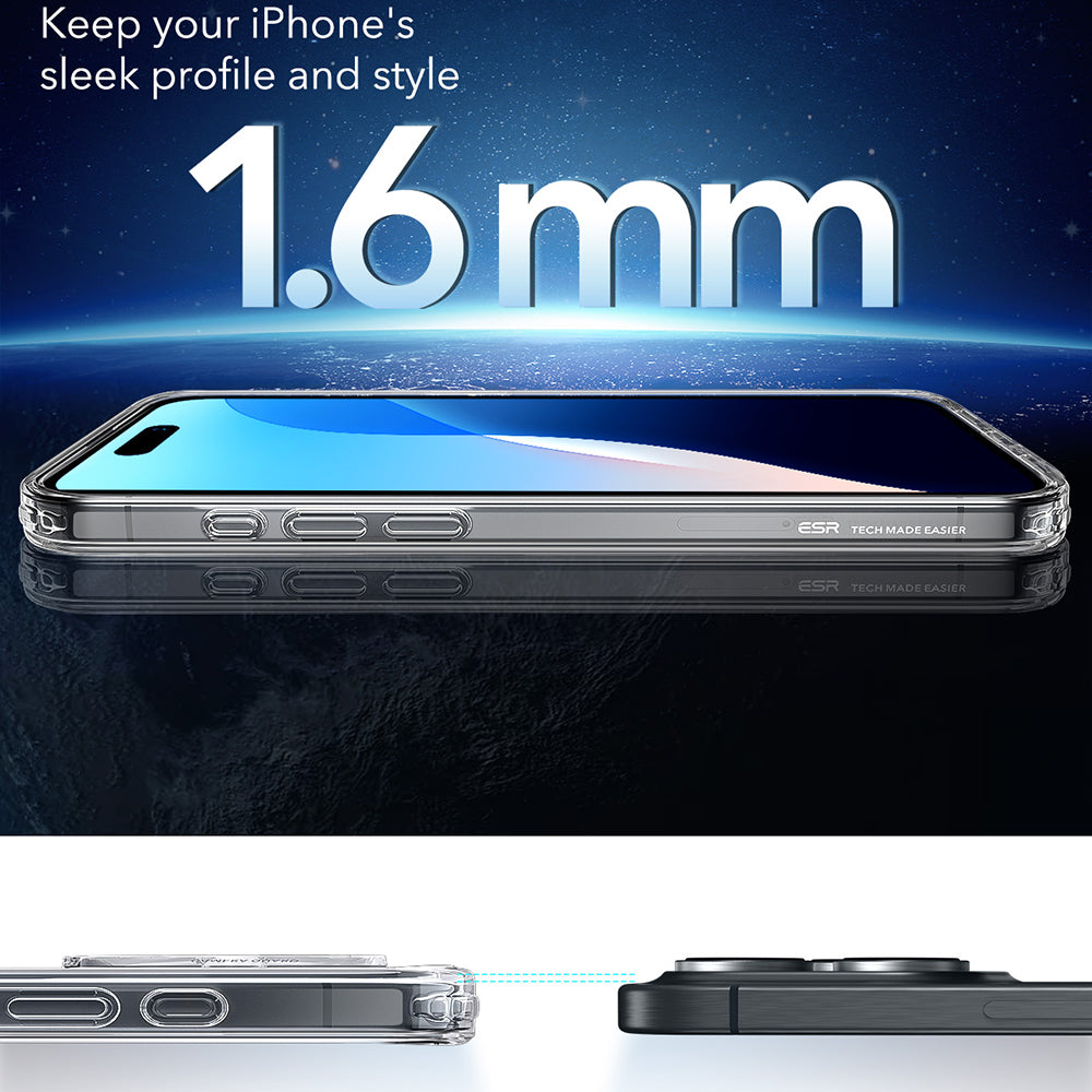 MagSafe-kotelo Apple iPhone 16 Pro Max:lle, ESR, Classic Hybrid, Läpinäkyvä