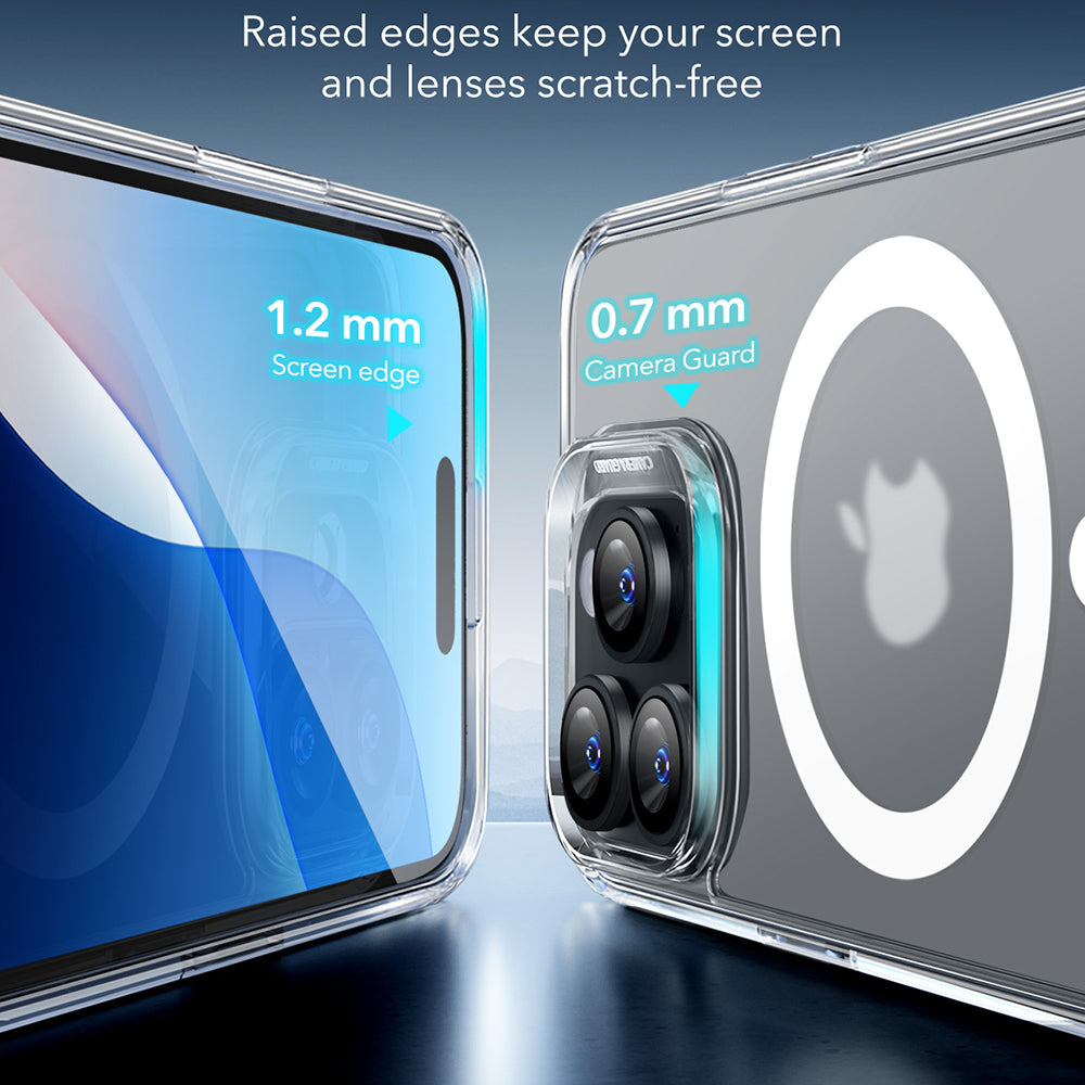 MagSafe-kotelo Apple iPhone 16 Pro Max:lle, ESR, Classic Hybrid, Satinoitu Läpinäkyvä