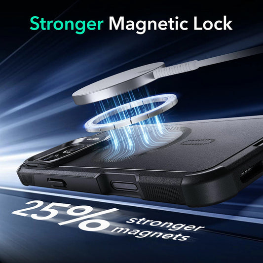 MagSafe-kotelo Apple iPhone 16 Pro Maxille, ESR, Cyber Armor Kickstand, Harmaa