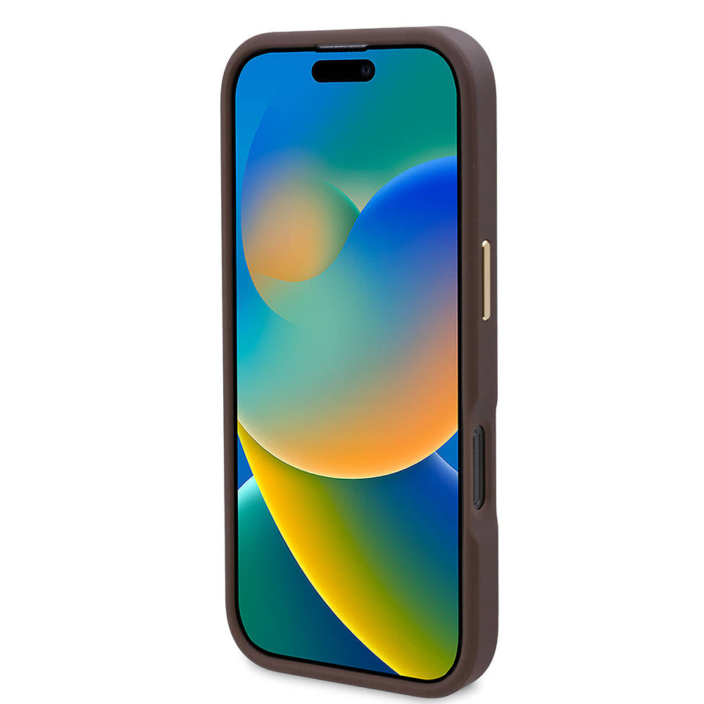 MagSafe-kotelo Apple iPhone 16 Pro Maxille, Guess, 4G Logo Plate, Pinkki