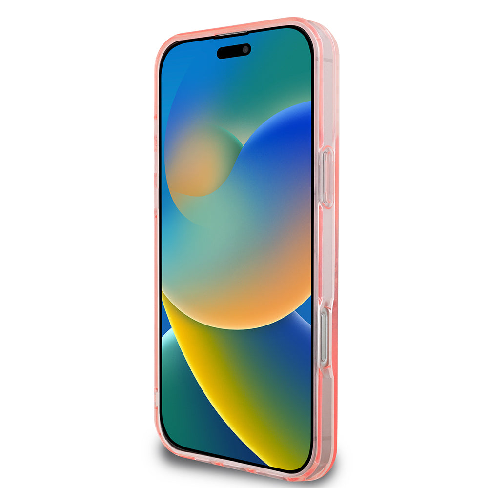 MagSafe-kotelo Apple iPhone 16 Pro Maxille, Guess, IML Flowers Wreath, Pinkki