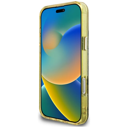 MagSafe-kotelo Apple iPhone 16 Pro Maxille, Guess, IML Glitter 4G Circle Triangle, Ruskea