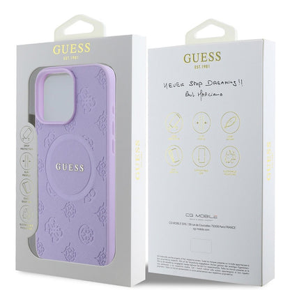 MagSafe-kotelo Apple iPhone 16 Pro Maxille, Guess, Saffiano Peony Classic Logo, Violetti