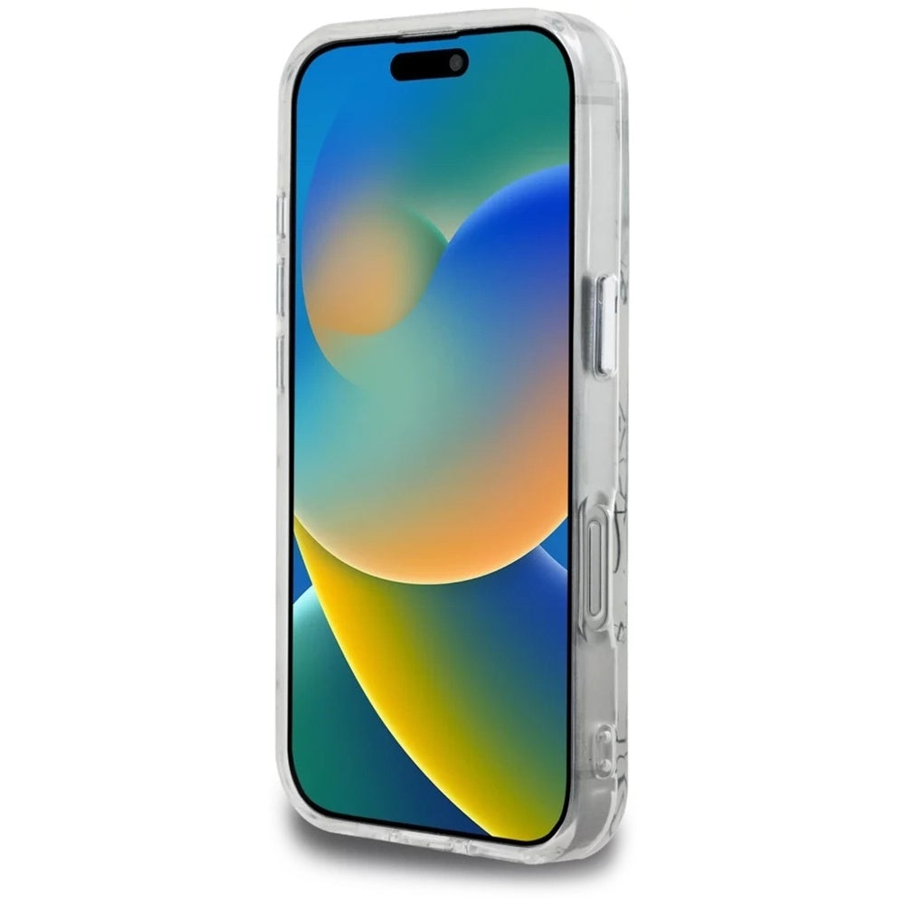 MagSafe-kotelo Apple iPhone 16 Pro Maxille, Karl Lagerfeld, IML Karl Script Pattern, Valkoinen