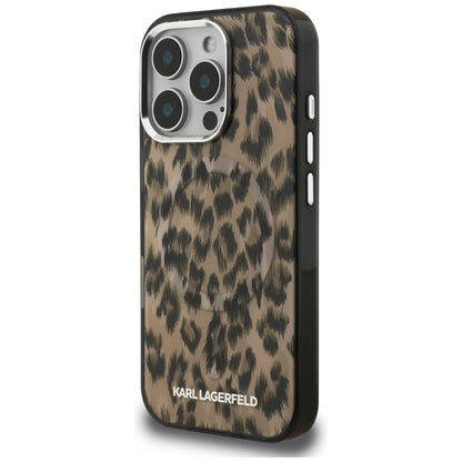 MagSafe-kotelo Apple iPhone 16 Pro Maxille, Karl Lagerfeld, IML Leopard Pattern, Ruskea
