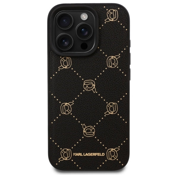 MagSafe Case for Apple iPhone 16 Pro Max, Karl Lagerfeld, Karl's Head, Black