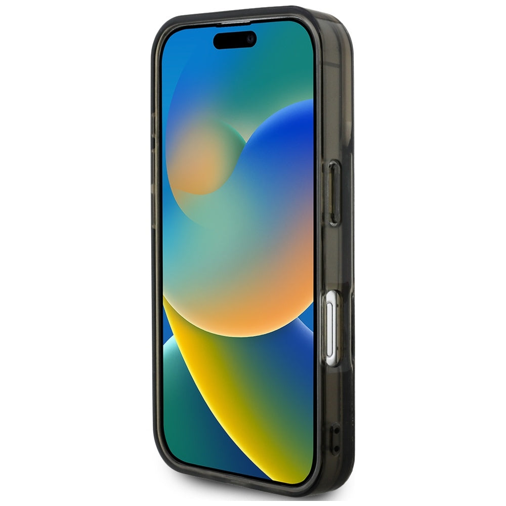 MagSafe-kotelo Apple iPhone 16 Pro Maxille, Karl Lagerfeld, Liquid Glitter Choupette -logo, musta