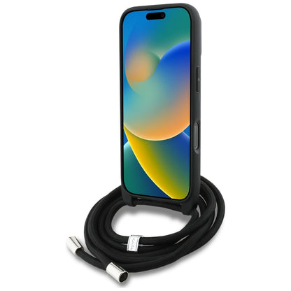 MagSafe-kotelo Apple iPhone 16 Pro Maxille, Karl Lagerfeld, Saffiano Crossbody, Harmaa