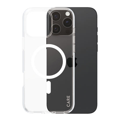MagSafe-kotelo Apple iPhone 16 Pro Maxille, PanzerGlass, Care Urban Combat, Valkoinen Läpinäkyvä
