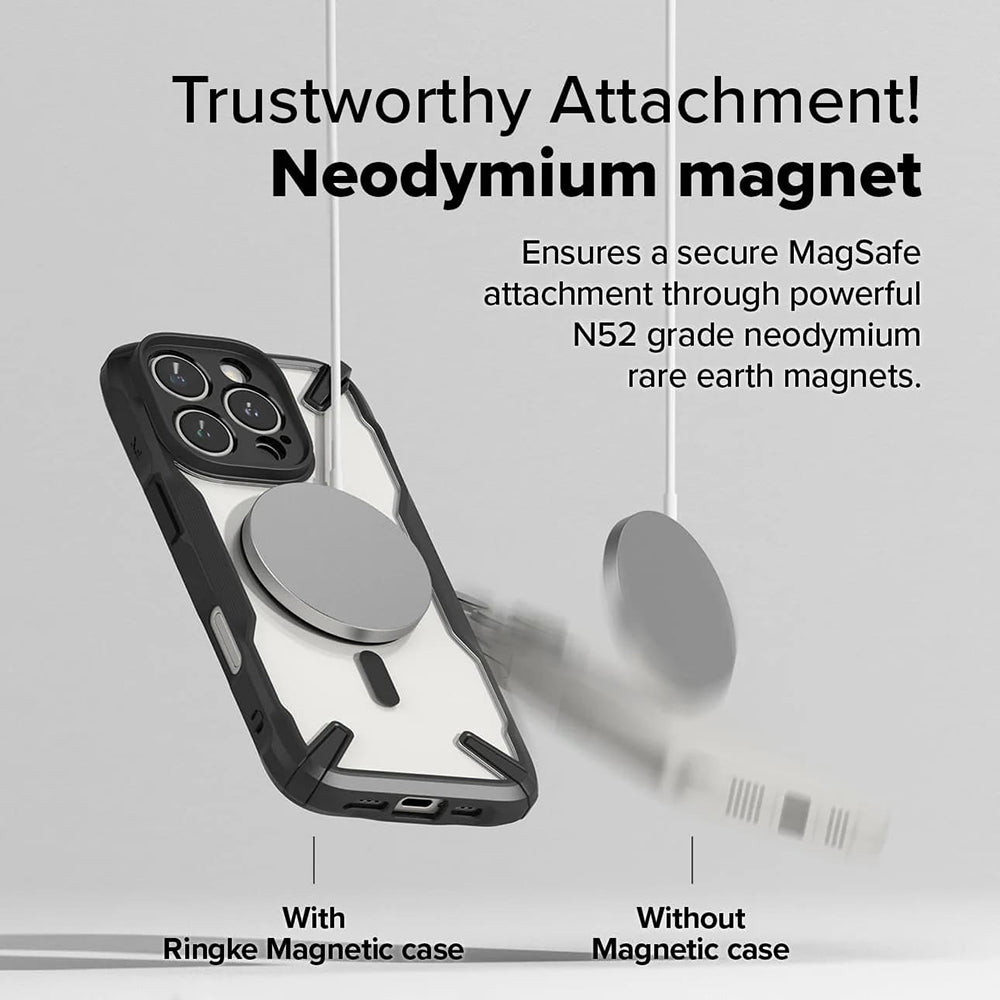MagSafe-kotelo Apple iPhone 16 Pro Maxille, Ringke, Fusion X, Musta