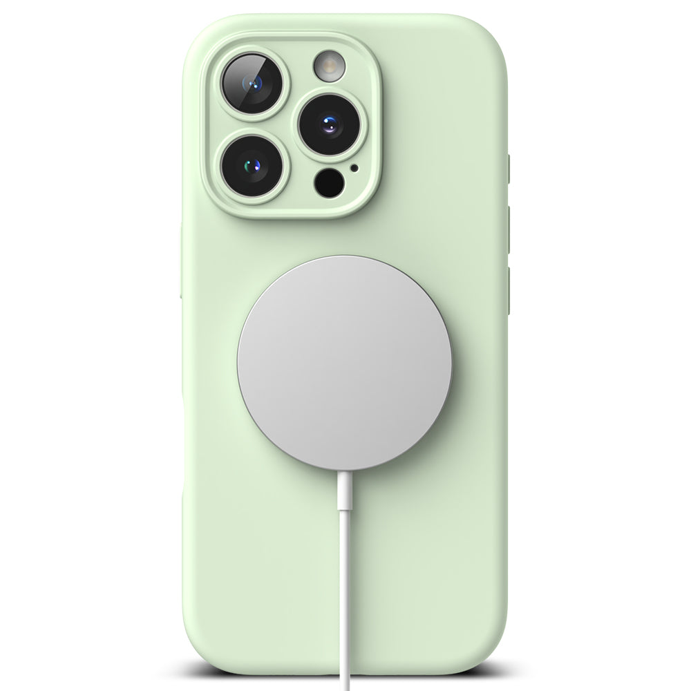 MagSafe-kuori Apple iPhone 16 Pro Maxille, Ringke, Silikoni, Vaaleanvihreä