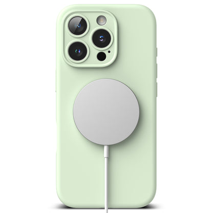 MagSafe-kuori Apple iPhone 16 Pro Maxille, Ringke, Silikoni, Vaaleanvihreä