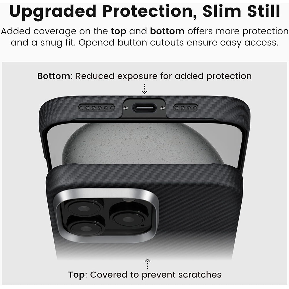 MagSafe-kuori Apple iPhone 16 Pro Maxille, Techsuit, aramidikuitu, musta