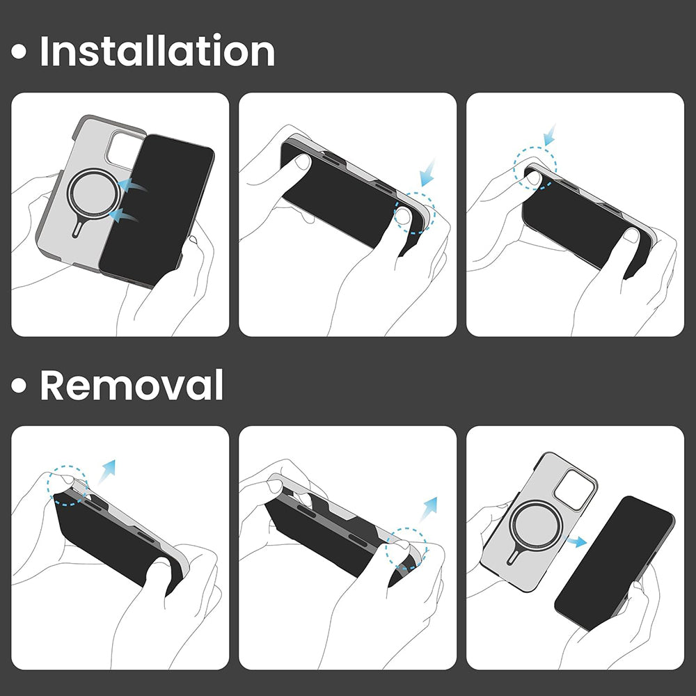 MagSafe-kuori Apple iPhone 16 Pro Maxille, Techsuit, aramidikuitu, musta