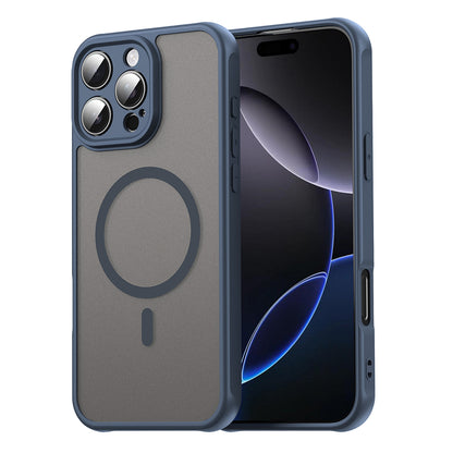 MagSafe Case for Apple iPhone 16 Pro Max, Techsuit, HaloFrost II, Navy Blue