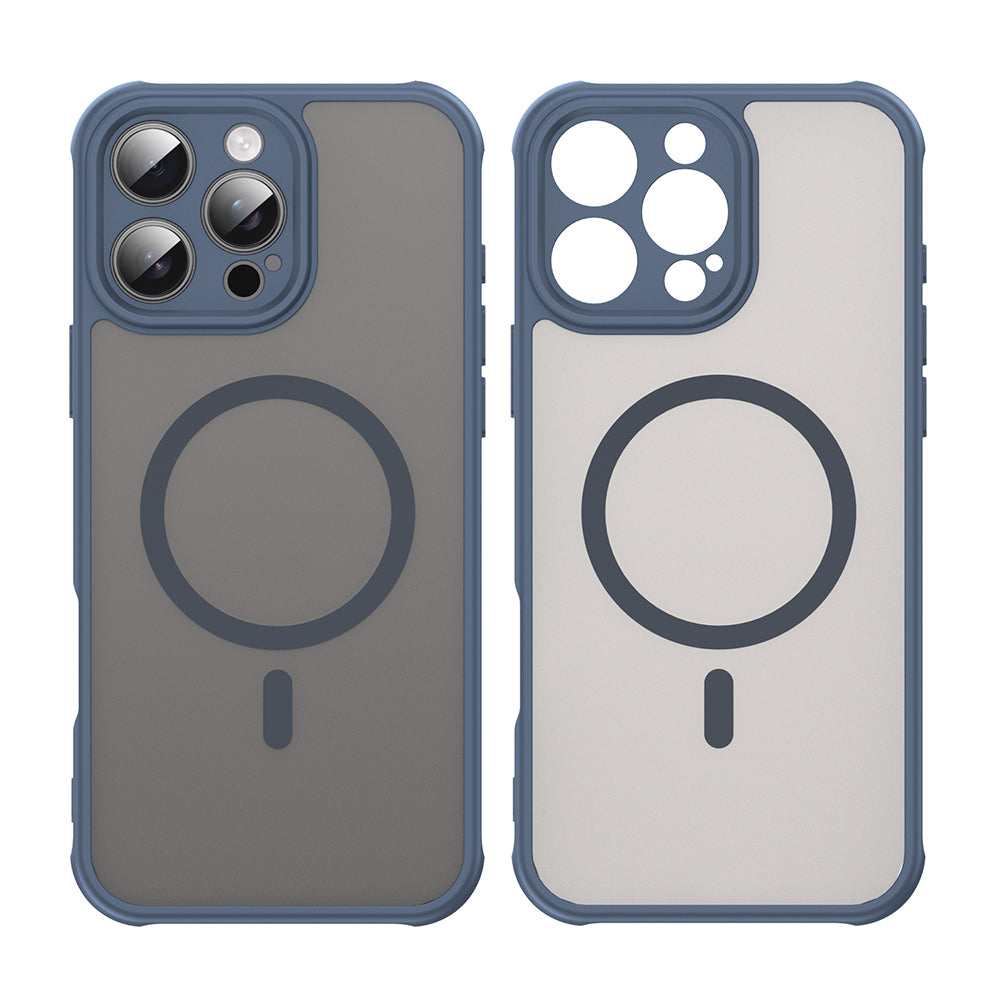 MagSafe Case for Apple iPhone 16 Pro Max, Techsuit, HaloFrost II, Navy Blue