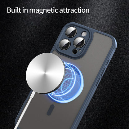 MagSafe Case for Apple iPhone 16 Pro Max, Techsuit, HaloFrost II, Navy Blue