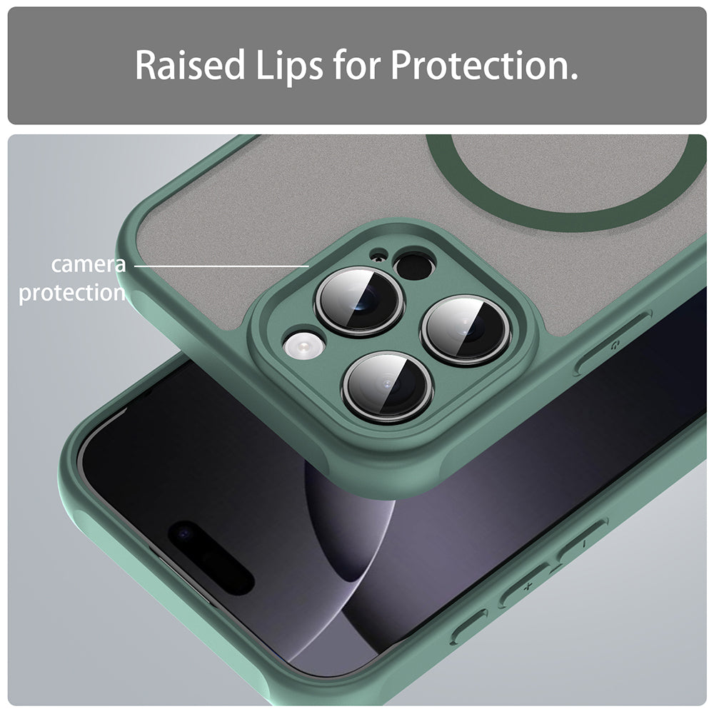 MagSafe-kuori Apple iPhone 16 Pro Maxille, Techsuit, HaloFrost II, Vihreä