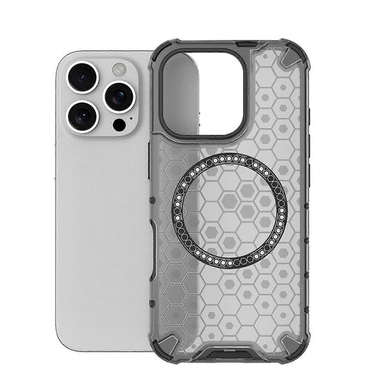 MagSafe-kuori Apple iPhone 16 Pro Maxille, Techsuit, HoneyComb Shield, Musta
