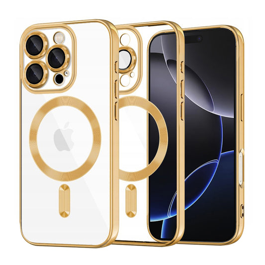 MagSafe-kuori Apple iPhone 16 Pro Maxille, Techsuit, Luxury Crystal, Kultainen