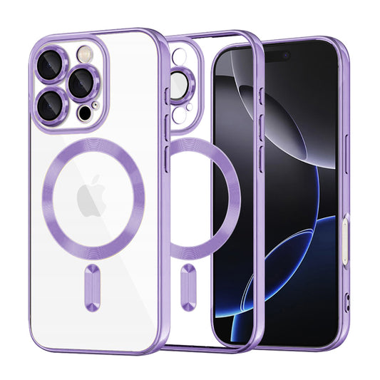 MagSafe-kuori Apple iPhone 16 Pro Maxille, Techsuit, Luxury Crystal, Vaaleanvioletti