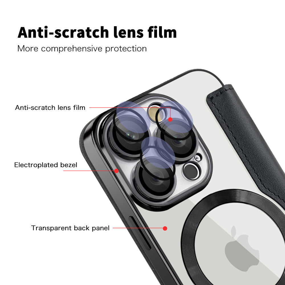 MagSafe-kuori Apple iPhone 16 Pro Maxille, Techsuit, SmartMag Book, Musta