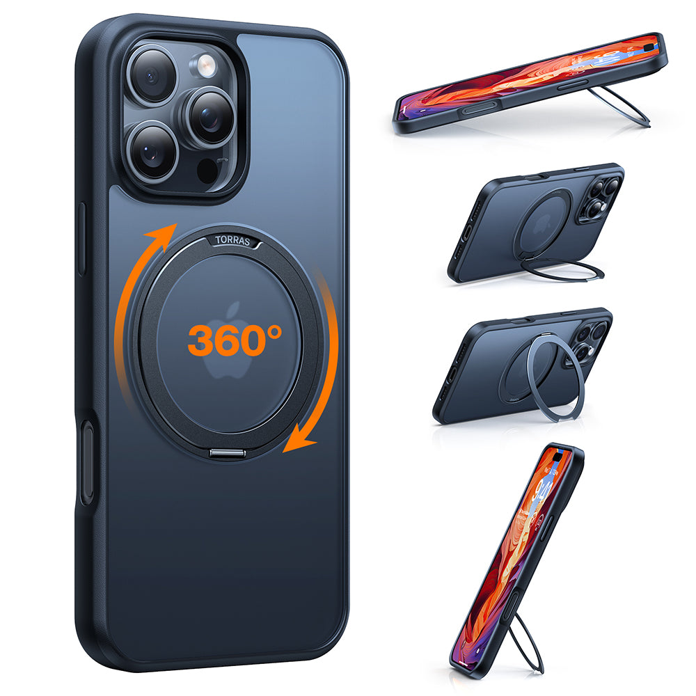 MagSafe-kotelo Apple iPhone 16 Pro Maxille, Torras, Ostand Pro, Musta