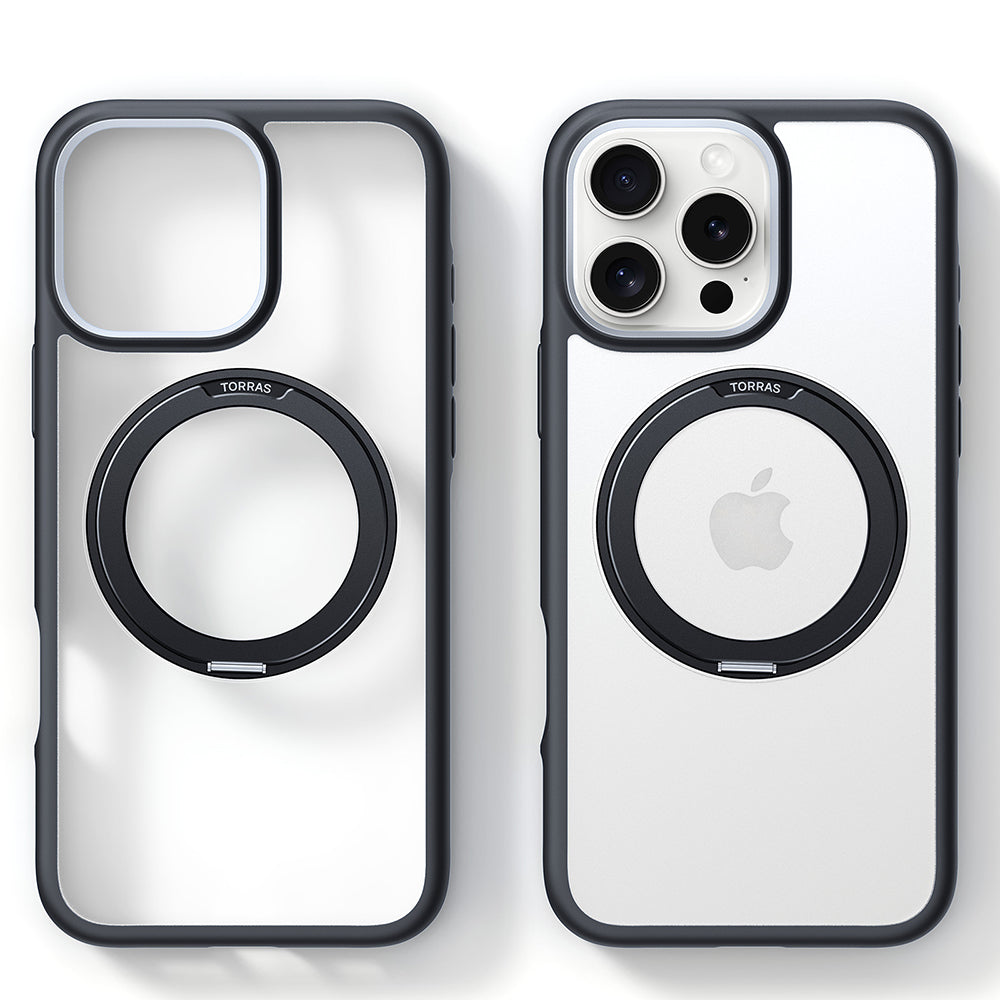 MagSafe-kotelo Apple iPhone 16 Pro Maxille, Torras, Ostand R Fusion, Musta