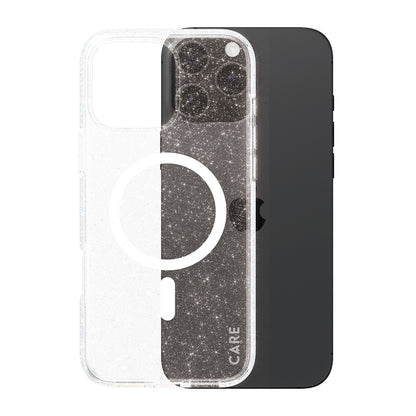 MagSafe-kotelo Apple iPhone 16 Prolle, PanzerGlass, Care Urban Combat Star Lit, Valkoinen Läpinäkyvä