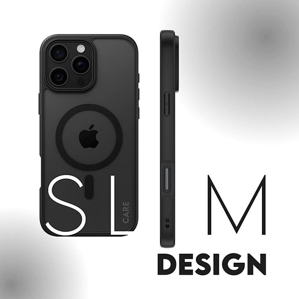 MagSafe Case for Apple iPhone 16 Pro, PanzerGlass, Frame, Black Transparent