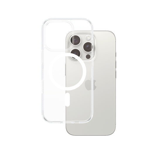 MagSafe-kotelo Apple iPhone 16 Prolle, PanzerGlass, HardCase, Valkoinen Läpinäkyvä