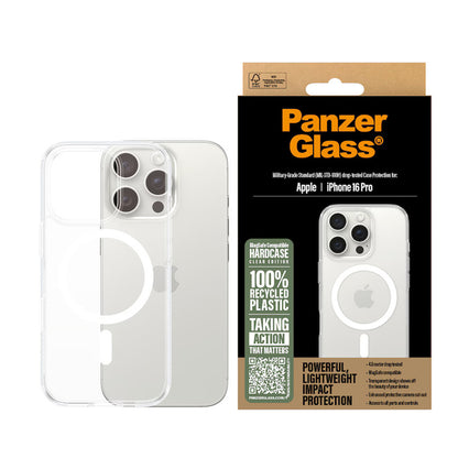 MagSafe-kotelo Apple iPhone 16 Prolle, PanzerGlass, HardCase, Valkoinen Läpinäkyvä