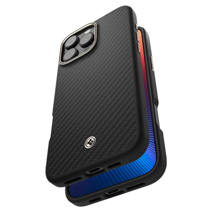 MagSafe-kotelo Apple iPhone 16 Prolle, Spigen, Enzo Aramid, Musta