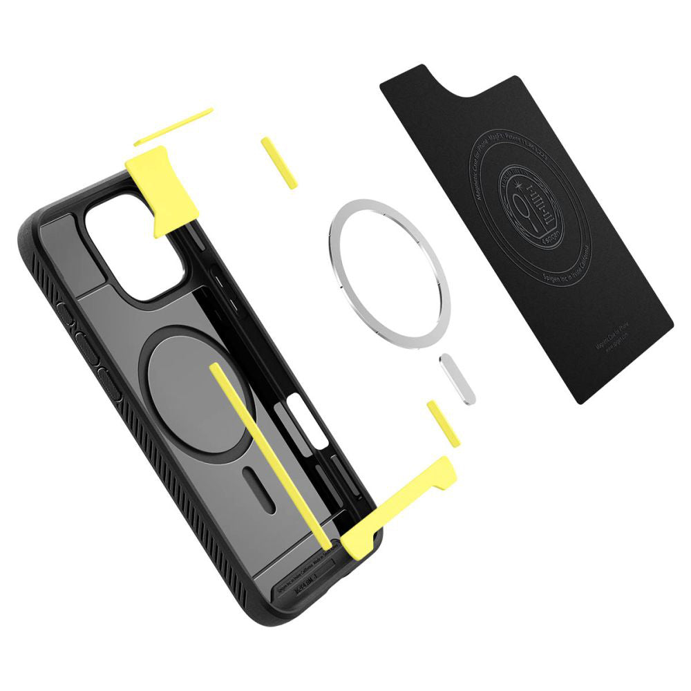 MagSafe-kotelo Apple iPhone 16 Prolle, Spigen, Rugged Armor, Mattamusta ACS08115