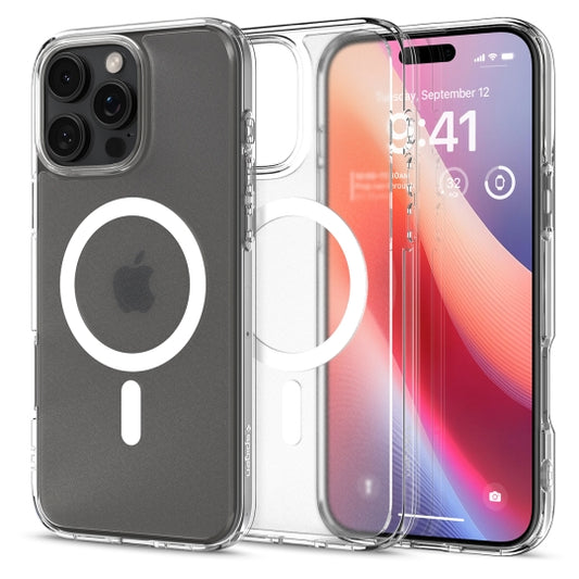 MagSafe-kotelo Apple iPhone 16 Prolle, Spigen, Ultra Hybrid, Satinoitu Läpinäkyvä ACS08133
