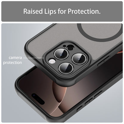 MagSafe Case for Apple iPhone 16 Pro, Techsuit, HaloFrost II, Black