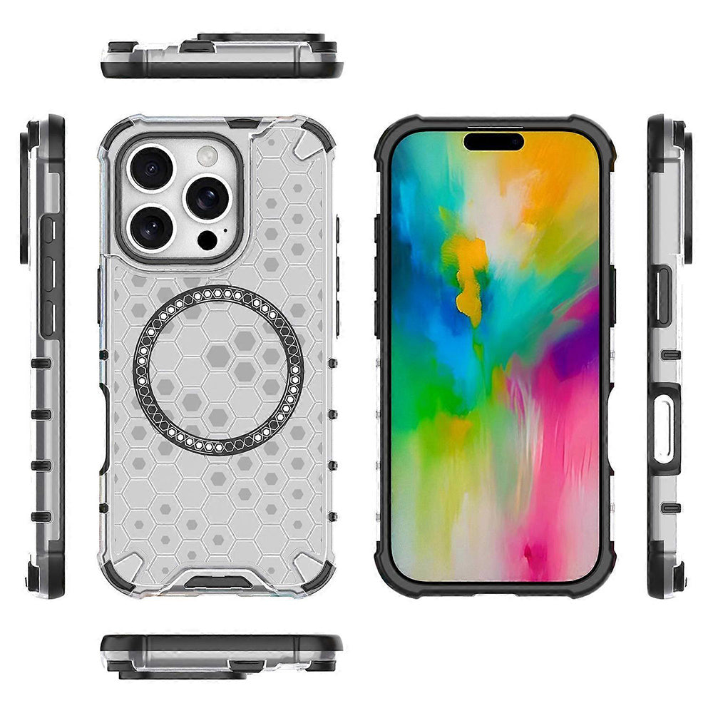 MagSafe-kuori Apple iPhone 16 Pro:lle, Techsuit, HoneyComb Shield, Valkoinen