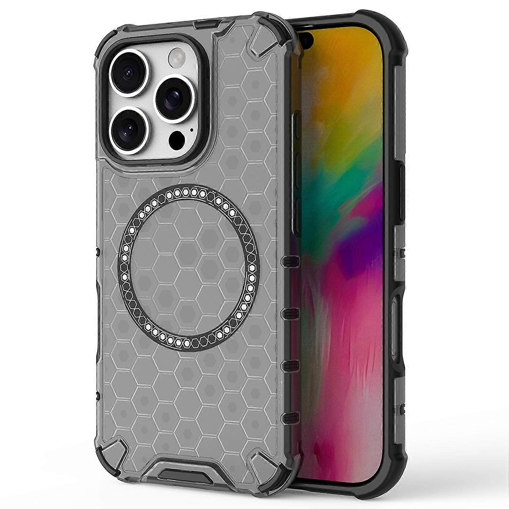 MagSafe-kuori Apple iPhone 16 Pro:lle, Techsuit, HoneyComb Shield, Musta