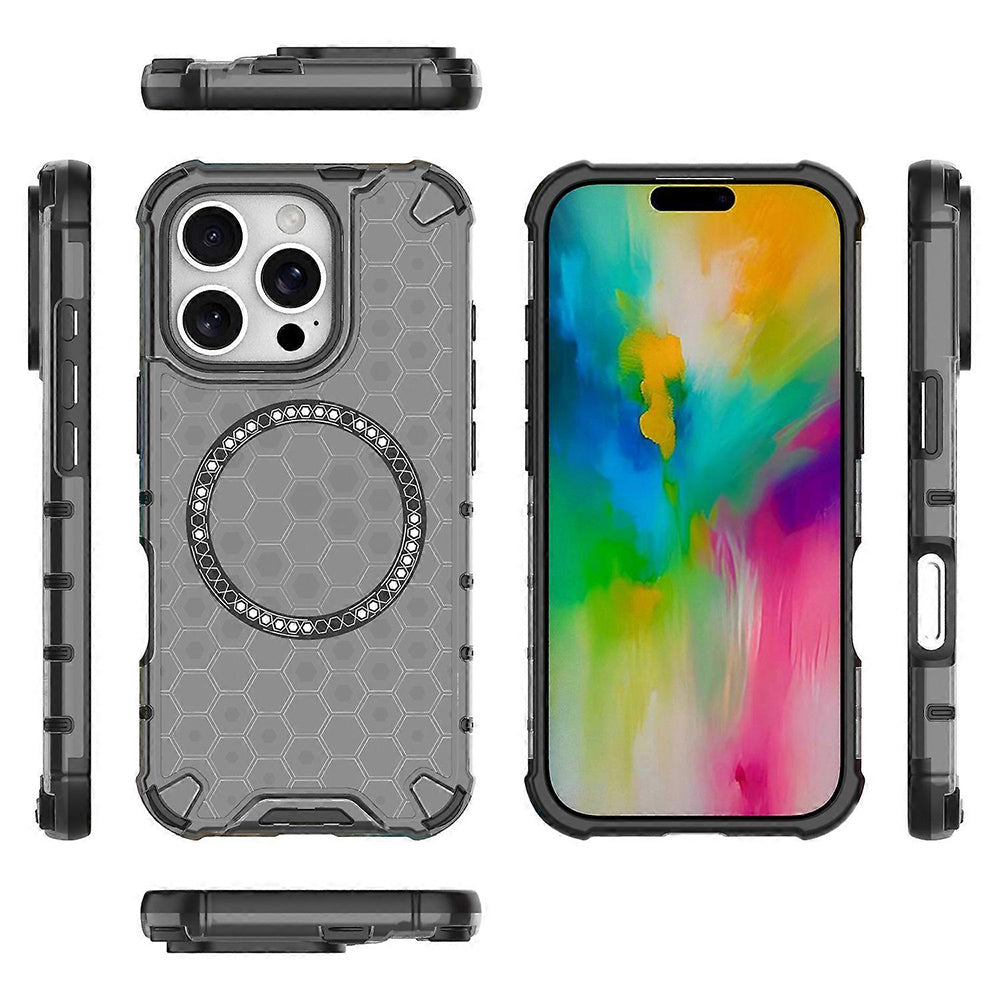 MagSafe-kuori Apple iPhone 16 Pro:lle, Techsuit, HoneyComb Shield, Musta