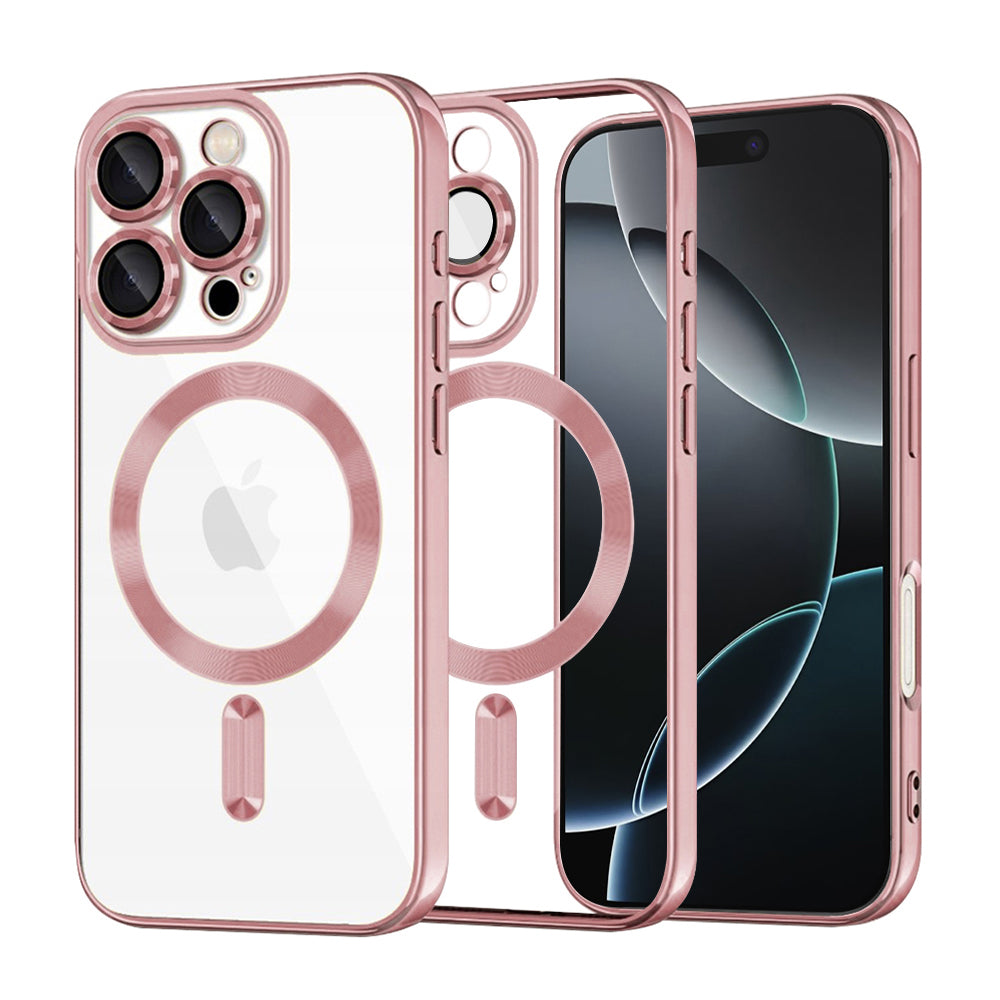 MagSafe-kuori Apple iPhone 16 Pro:lle, Techsuit, Luxury Crystal, Vaaleanpunainen