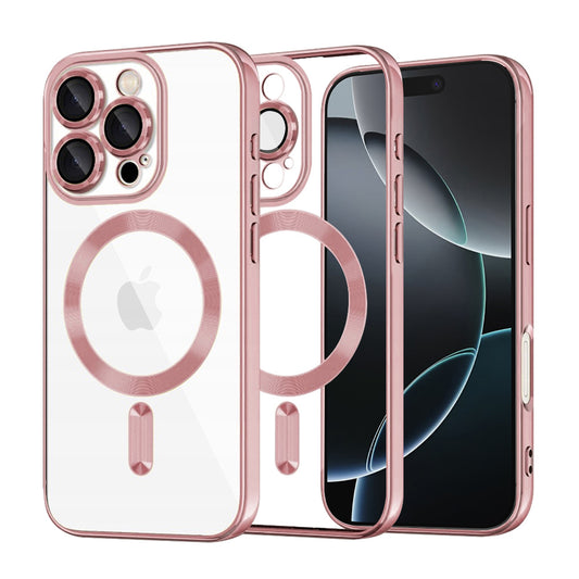 MagSafe-kuori Apple iPhone 16 Pro:lle, Techsuit, Luxury Crystal, Vaaleanpunainen