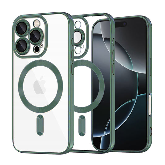 MagSafe-kuori Apple iPhone 16 Pro:lle, Techsuit, Luxury Crystal, Tummanvihreä